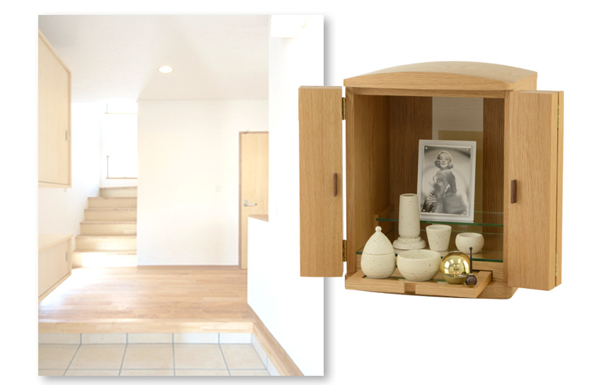 どこにでもさりげなく置けるお祈りのカタチ。