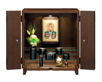 リッツ　花　ウォールナット 仏具+掛軸