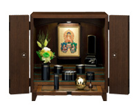 リッツ　花　ウォールナット 仏具+掛軸+位牌