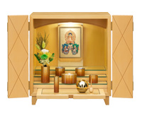 リッツ　菱形　メープル　仏具＋掛軸セット