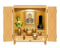 リッツ　菱形　メープル　仏具＋掛軸＋位牌セット
