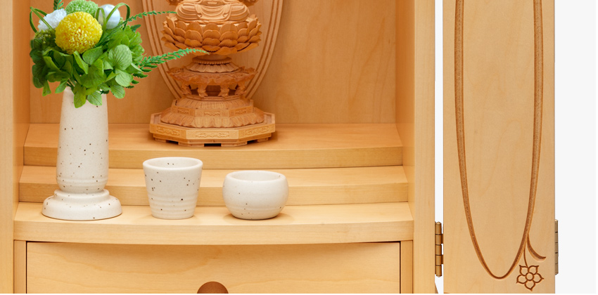 ミニ仏壇 本体のみ ベガ〔高さ43.5 幅35 奥行29cm〕国産 日本製